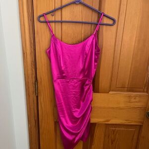 NWT Pink Satin Mini Dress